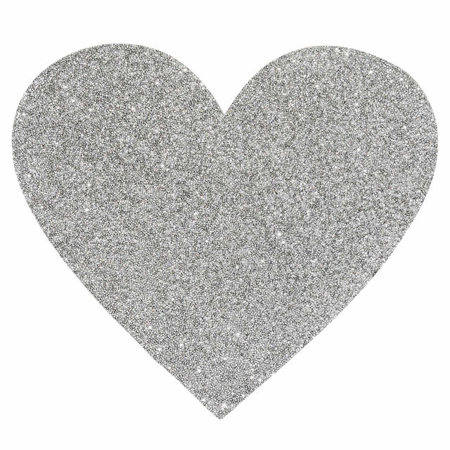 Red heart-shaped placemat with a textured surface adorned with sparkling rhinestones and a non-slip backing. Red heart-shaped placemat with a textured surface adorned with sparkling rhinestones and a non-slip backing.