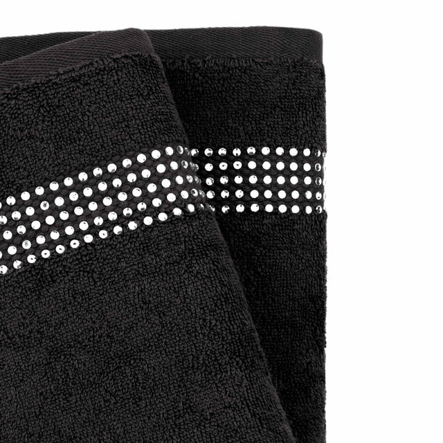 Stripe&#x20;Hand&#x20;Towel&#x20;&#x28;Set&#x20;of&#x20;2&#x29;&#x20;-&#x20;Black&#x20;alternate&#x20;angle&#x20;image