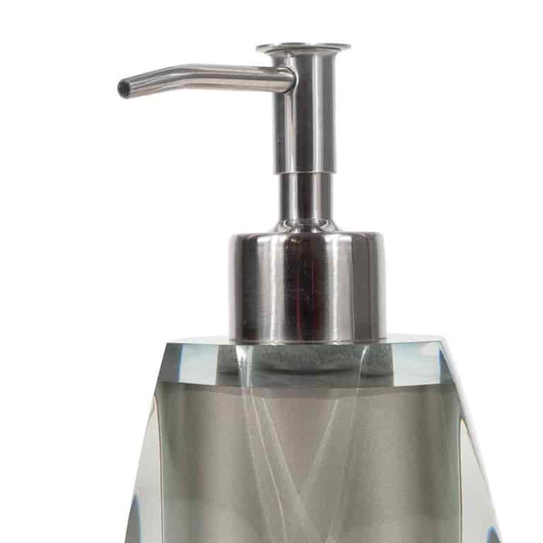 Crystal Texture Pump Faceted Lotion Pump Gray – Diamond Luxe Bath Accessory | Sparkles Home