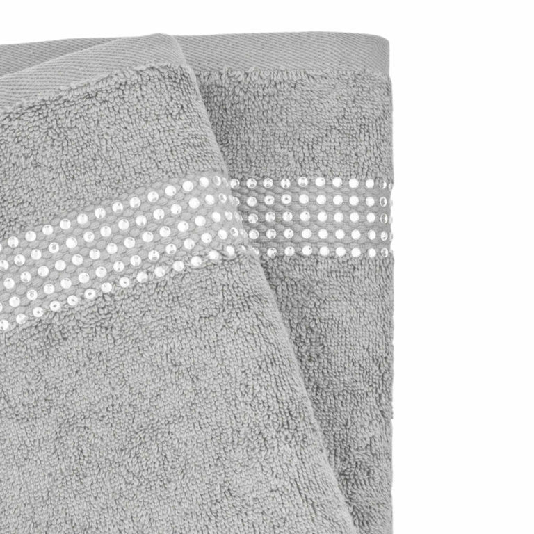 Stripe Hand Towel (Set of 2) - Gray alternate angle image