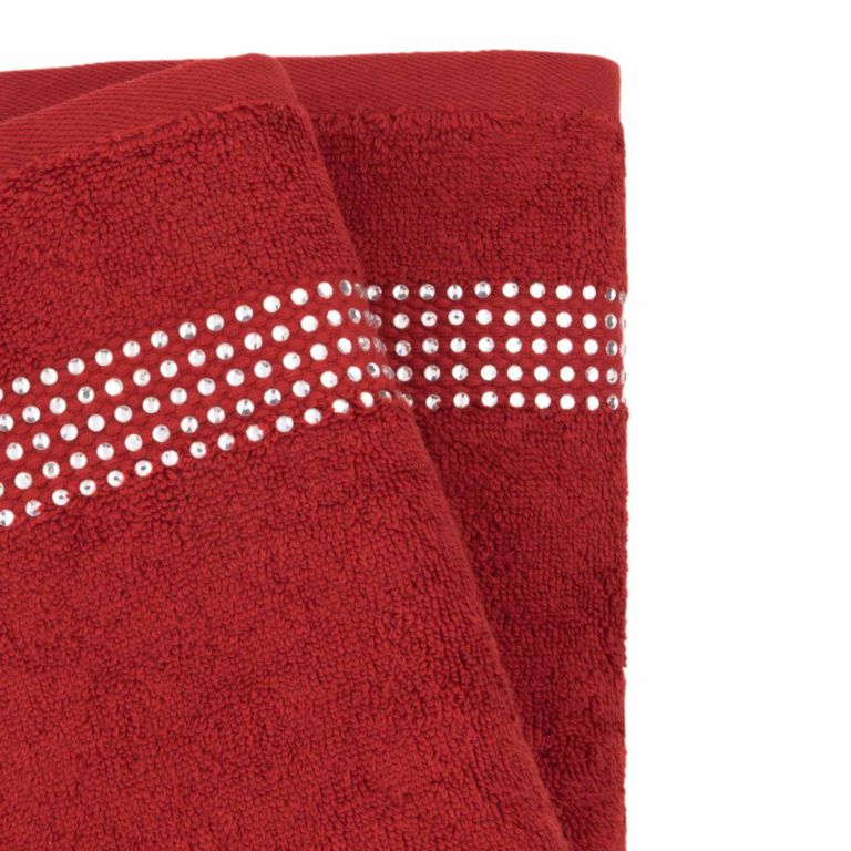 Stripe Hand Towel (Set of 2) - Red alternate angle image