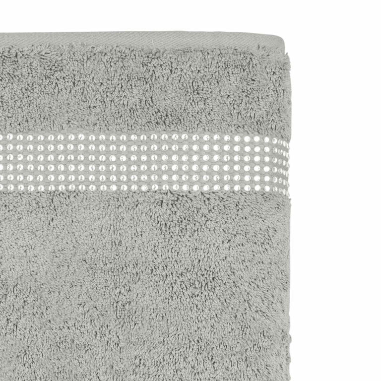 Stripe Bath Towel - Gray alternate angle image