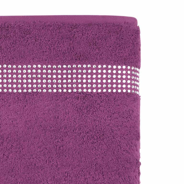 Stripe Bath Towel - Purple alternate angle image