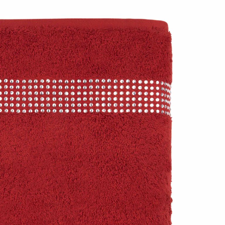 Stripe Bath Towel - Red alternate angle image