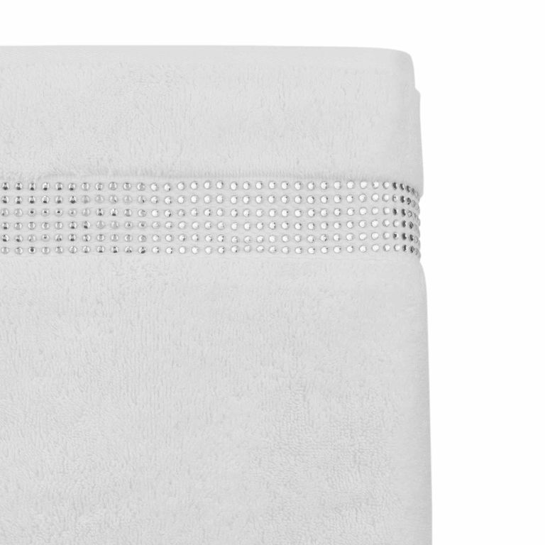 Stripe Bath Towel - White alternate angle image