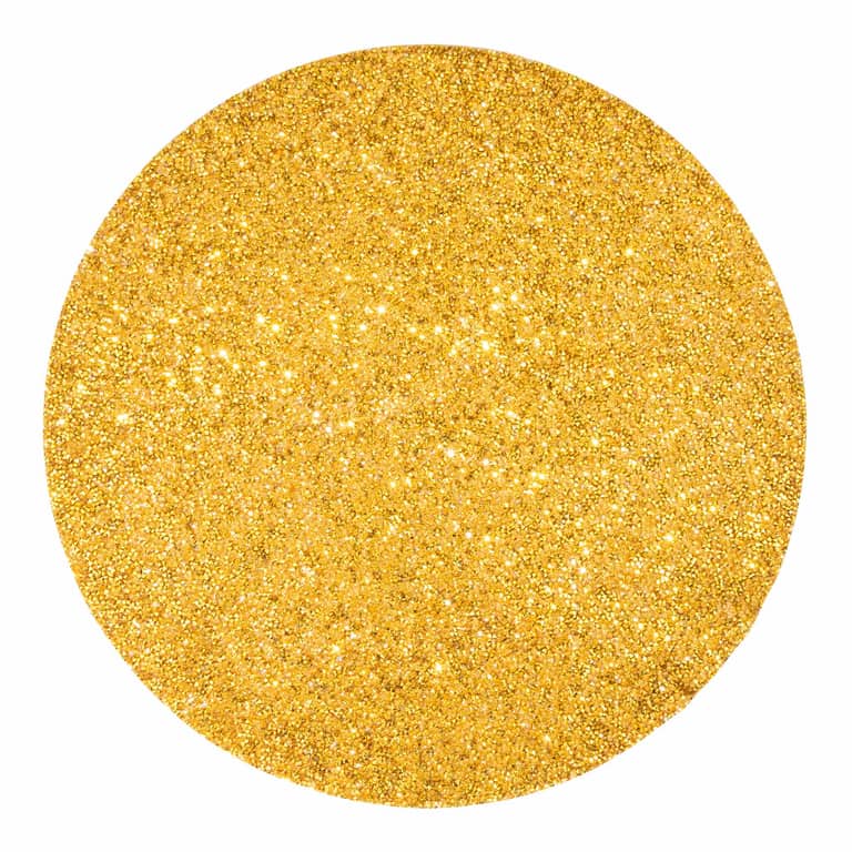 Round gold placemat covered in vibrant rhinestones with a glittery texture and a non-slip surface.