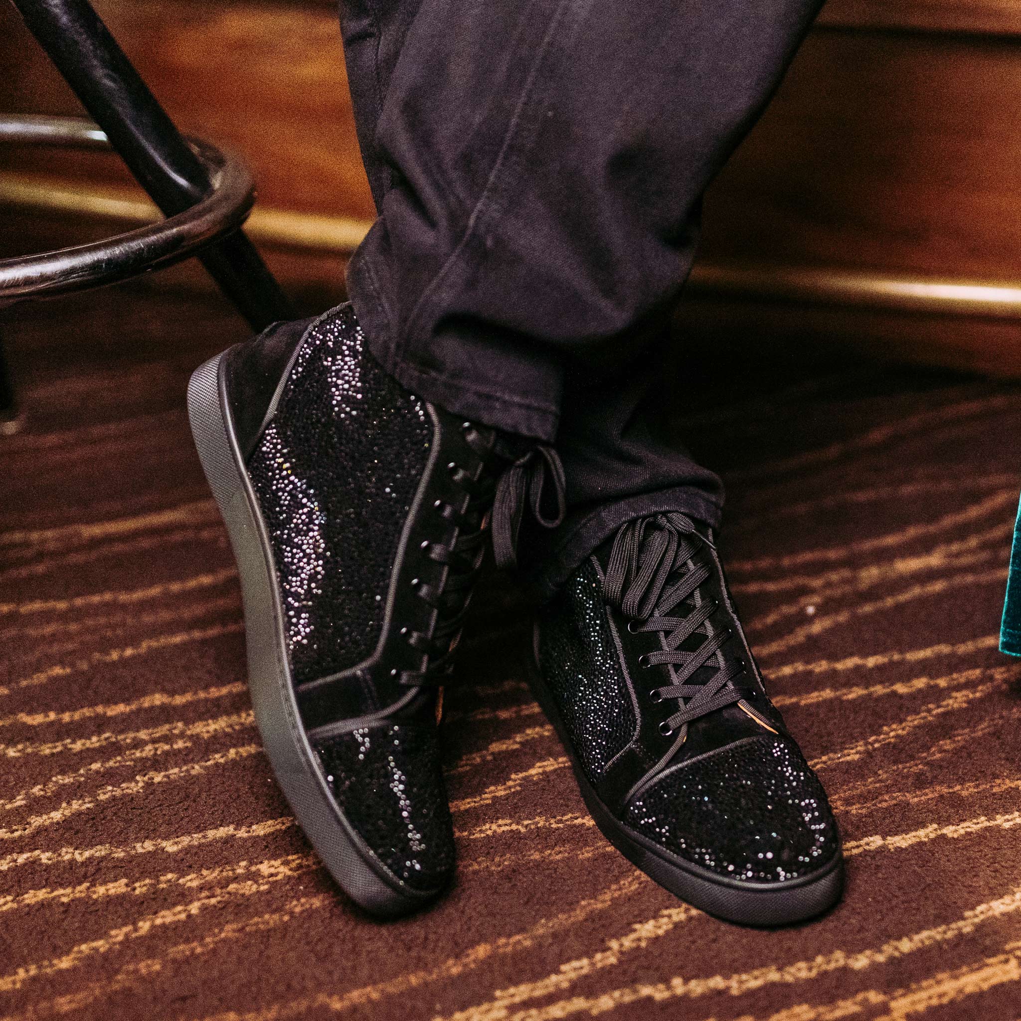 Strass Rhinestone High-Top Sneakers | Sparkles Home