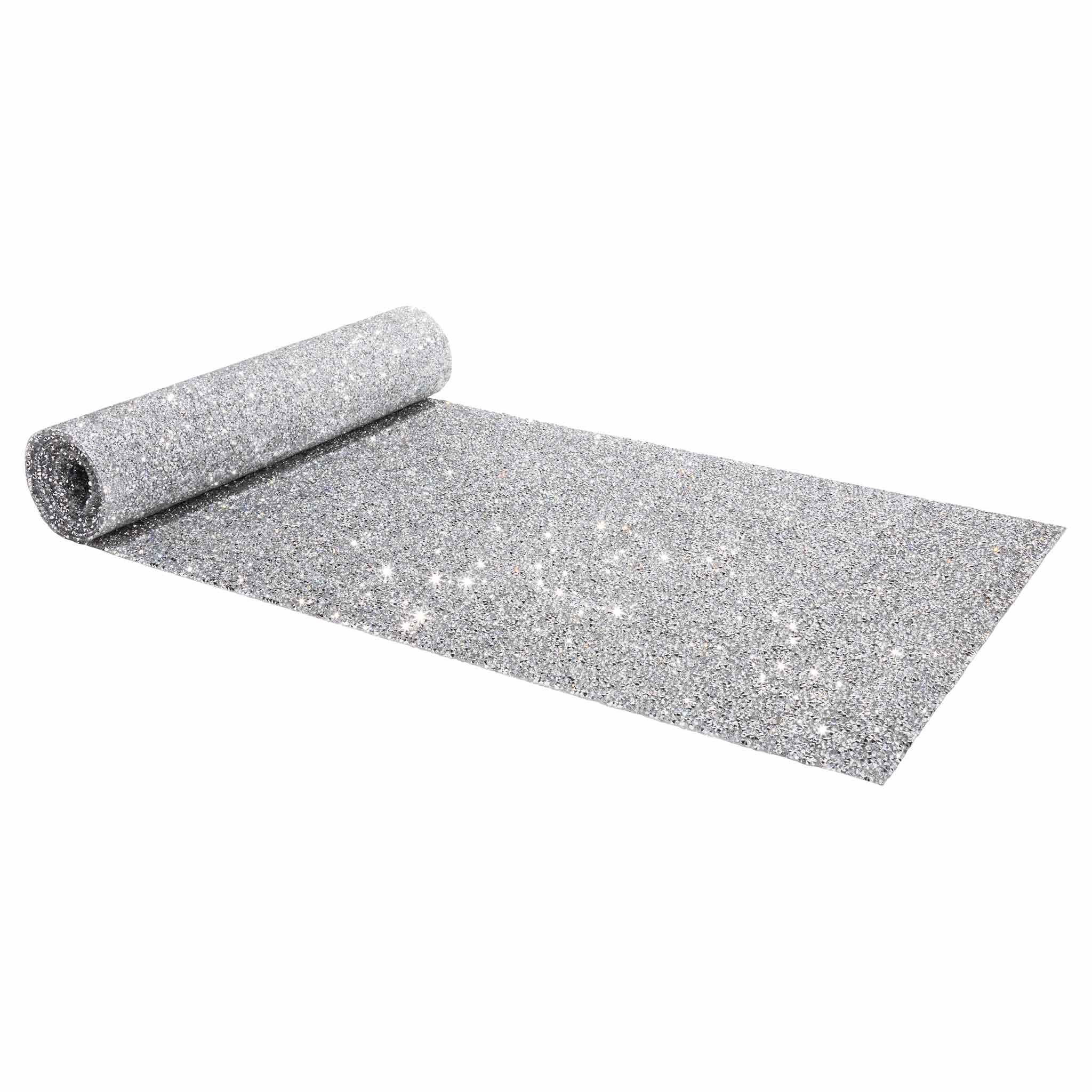Runner Da Tavolo Grigio Sparkly Ricamato | 200 X 40 Cm | Glamour Per Cena Di Natale - 5