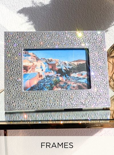 Luxury rhinestone silver Frame