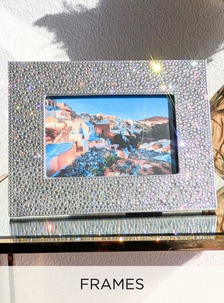 Luxury rhinestone silver Frame