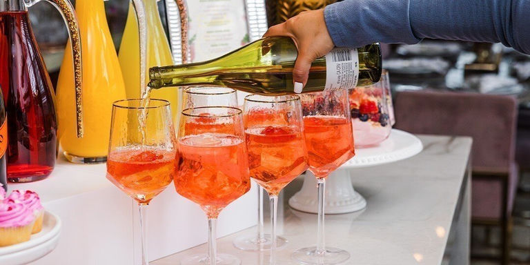 mimosa bar setup for Mother