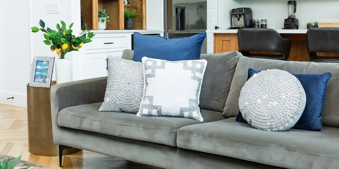 Gray&amp;&#x23;x20&#x3B;sofa&amp;&#x23;x20&#x3B;navy&amp;&#x23;x20&#x3B;velvet&amp;&#x23;x20&#x3B;pillows&amp;&#x23;x20&#x3B;silver&amp;&#x23;x20&#x3B;sequined&amp;&#x23;x20&#x3B;throws