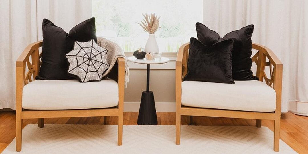 velvet&amp;&#x23;x20&#x3B;and&amp;&#x23;x20&#x3B;rhinestone&amp;&#x23;x20&#x3B;pillows&amp;&#x23;x20&#x3B;styled&amp;&#x23;x20&#x3B;on&amp;&#x23;x20&#x3B;wood&amp;&#x23;x20&#x3B;armchairs&amp;&#x23;x20&#x3B;in&amp;&#x23;x20&#x3B;reading&amp;&#x23;x20&#x3B;nook